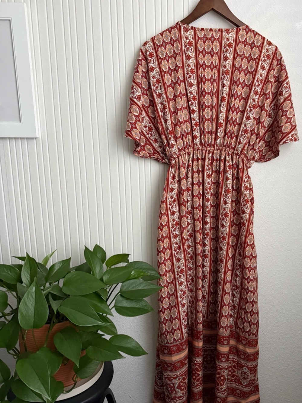 World Market Terra Cotta Boho Maxi Dress S/M - Picture 5 of 5